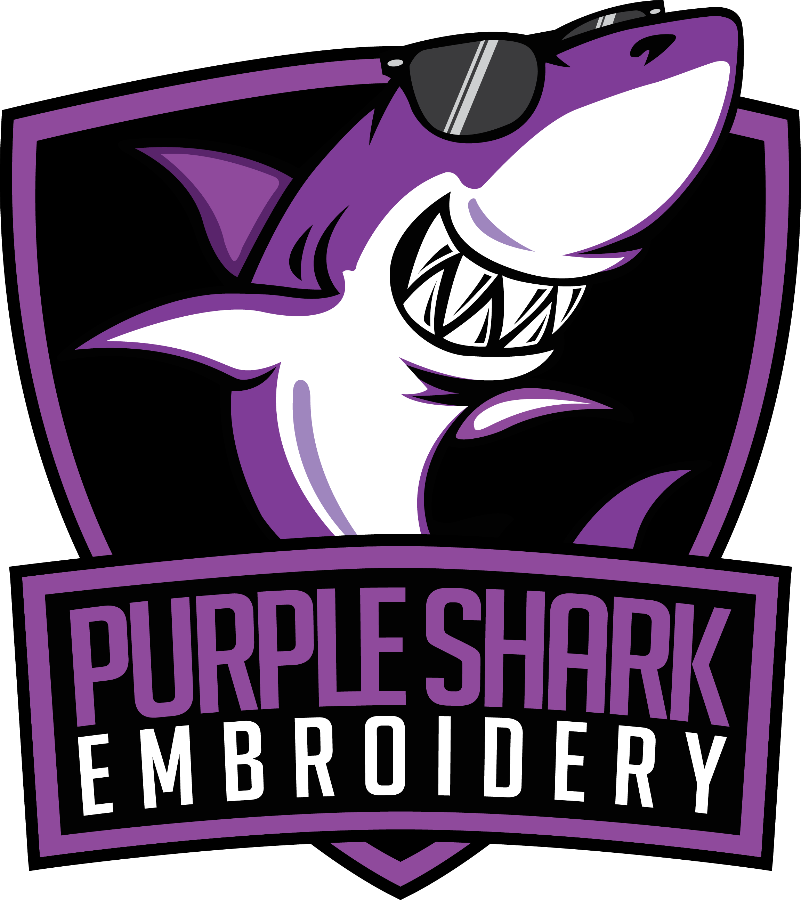 Purple Shark Embroidery